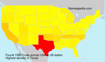 Surname Cude in USA Surname Cude in USA