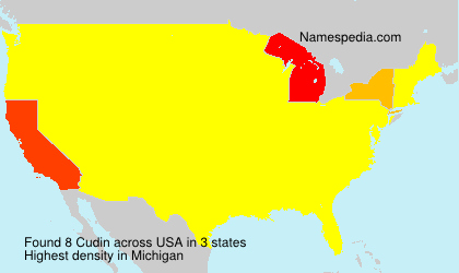 Surname Cudin in USA Surname Cudin in USA