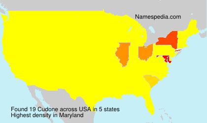 Surname Cudone in USA Surname Cudone in USA