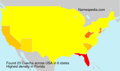 Surname Cuecha in USA