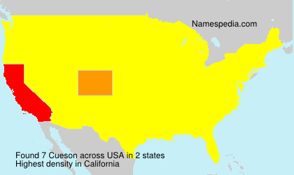 Surname Cueson in USA Surname Cueson in USA