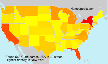 Surname Cuffe in USA Surname Cuffe in USA