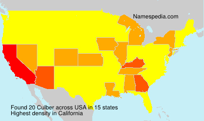 Surname Culber in USA Surname Culber in USA