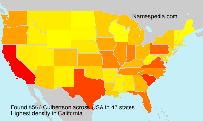 Surname Culbertson in USA Surname Culbertson in USA