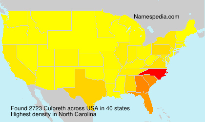 Surname Culbreth in USA Surname Culbreth in USA