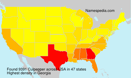 Surname Culpepper in USA Surname Culpepper in USA