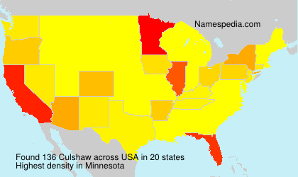 Surname Culshaw in USA Surname Culshaw in USA