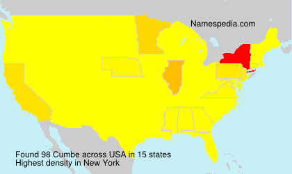 Surname Cumbe in USA Surname Cumbe in USA