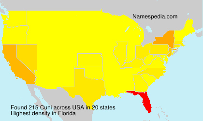 Surname Cuni in USA Surname Cuni in USA