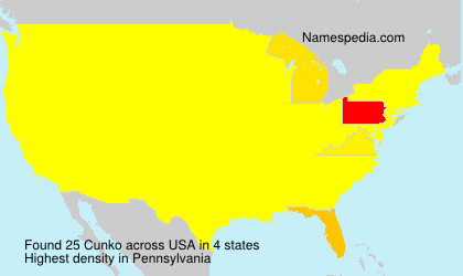 Surname Cunko in USA Surname Cunko in USA