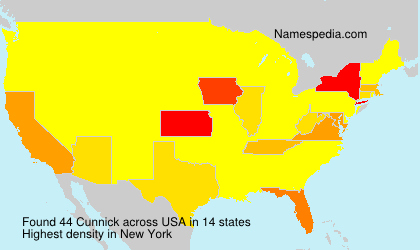 Surname Cunnick in USA Surname Cunnick in USA