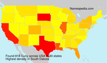Surname Cuny in USA Surname Cuny in USA