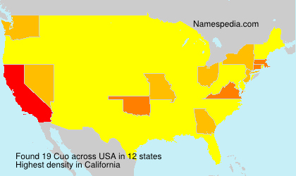 Surname Cuo in USA Surname Cuo in USA
