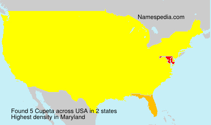 Surname Cupeta in USA Surname Cupeta in USA