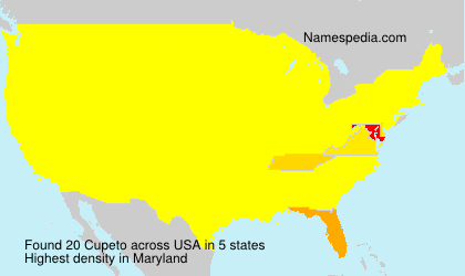 Surname Cupeto in USA Surname Cupeto in USA