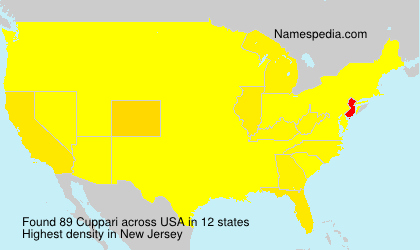 Surname Cuppari in USA