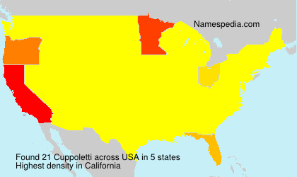 Surname Cuppoletti in USA Surname Cuppoletti in USA