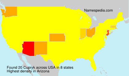 Surname Cupryk in USA Surname Cupryk in USA