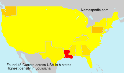 Surname Currera in USA Surname Currera in USA