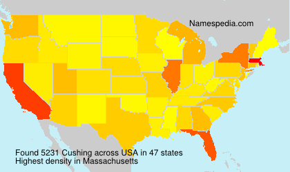 Surname Cushing in USA Surname Cushing in USA