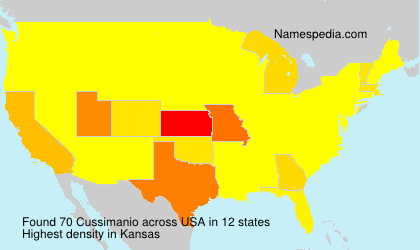 Surname Cussimanio in USA Surname Cussimanio in USA