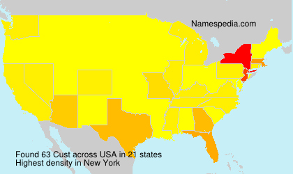 Surname Cust in USA Surname Cust in USA