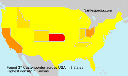 Surname Custenborder in USA Surname Custenborder in USA