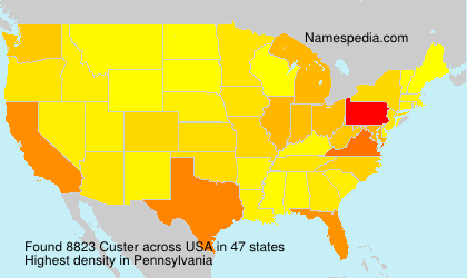 Surname Custer in USA Surname Custer in USA