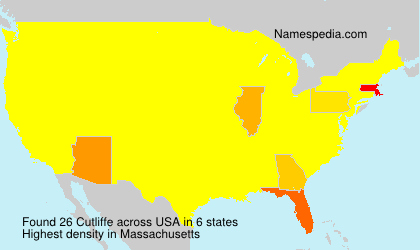 Surname Cutliffe in USA Surname Cutliffe in USA