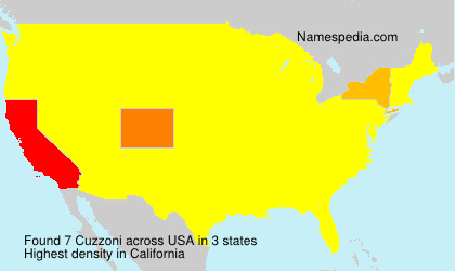 Surname Cuzzoni in USA Surname Cuzzoni in USA