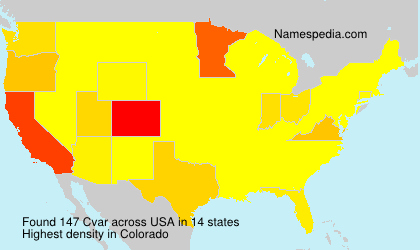 Surname Cvar in USA Surname Cvar in USA