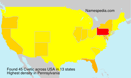 Surname Cvetic in USA Surname Cvetic in USA