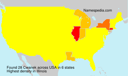 Surname Cwanek in USA Surname Cwanek in USA