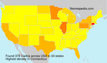 Surname Cwikla in USA Surname Cwikla in USA