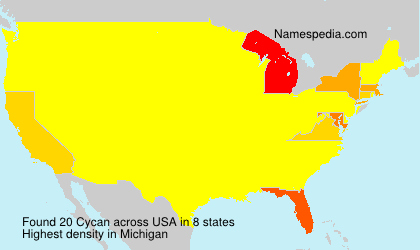 Surname Cycan in USA Surname Cycan in USA