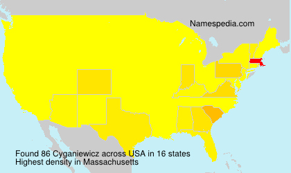 Surname Cyganiewicz in USA Surname Cyganiewicz in USA