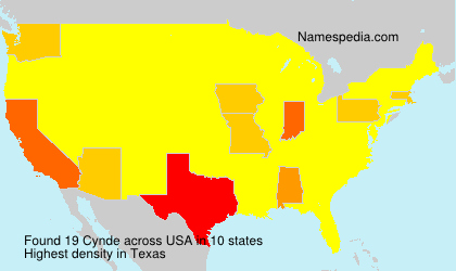 Surname Cynde in USA