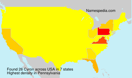 Surname Cyron in USA Surname Cyron in USA