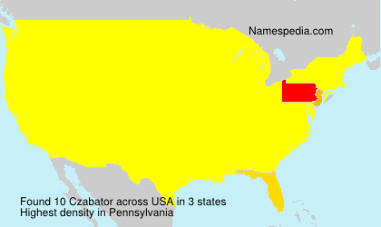 Surname Czabator in USA