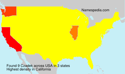 Surname Czadek in USA