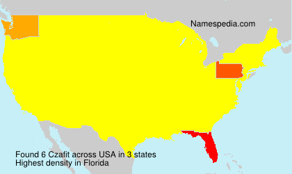 Surname Czafit in USA