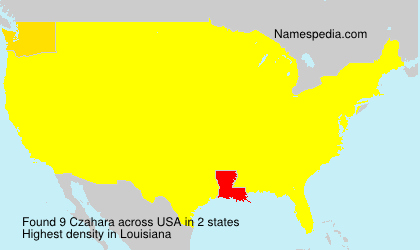Surname Czahara in USA