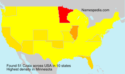 Surname Czaia in USA