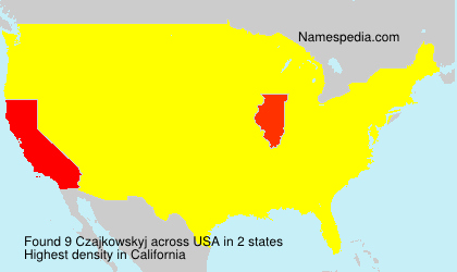 Surname Czajkowskyj in USA