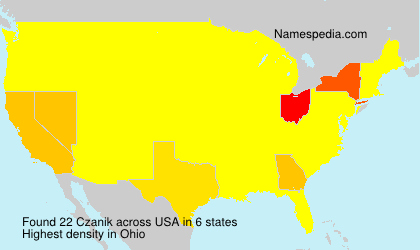 Surname Czanik in USA