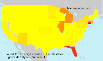 Surname Czapiga in USA