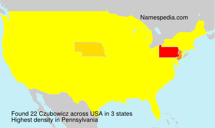 Surname Czubowicz in USA Surname Czubowicz in USA
