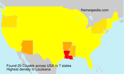 Surname Czudek in USA Surname Czudek in USA