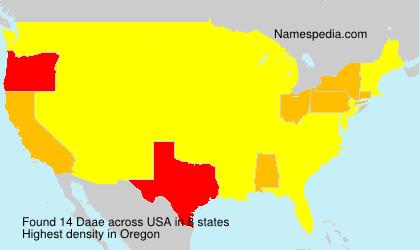Surname Daae in USA Surname Daae in USA