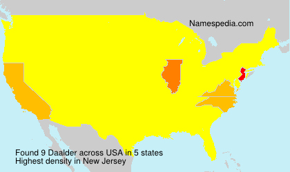Surname Daalder in USA Surname Daalder in USA